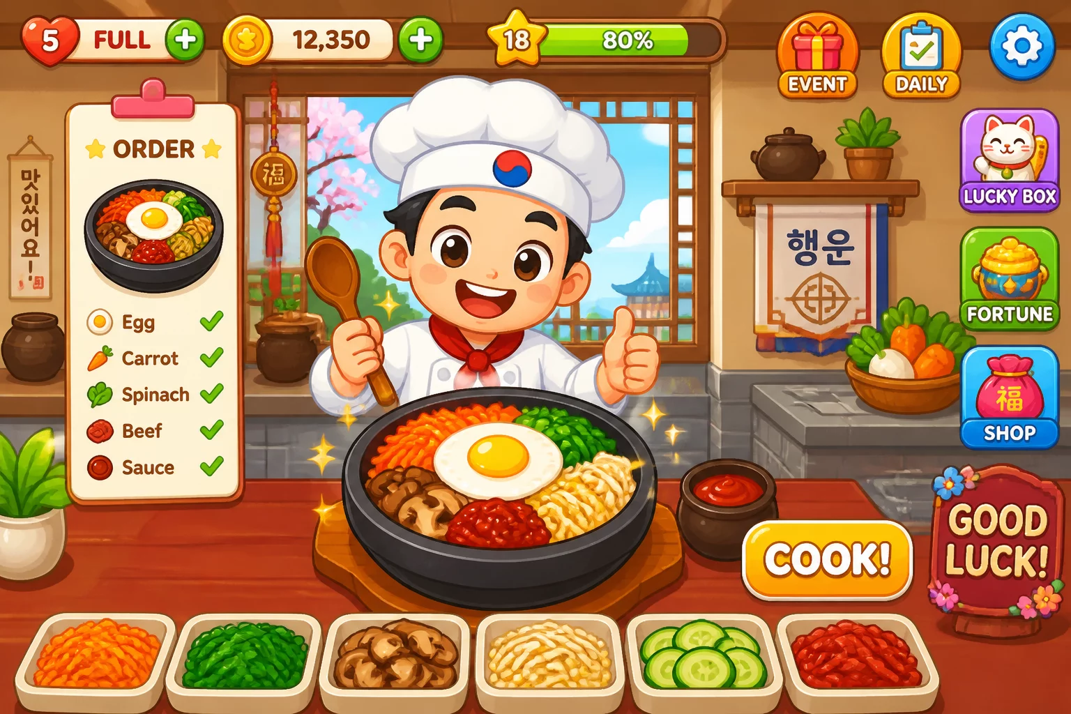 Cooking Korean Lesson Chef