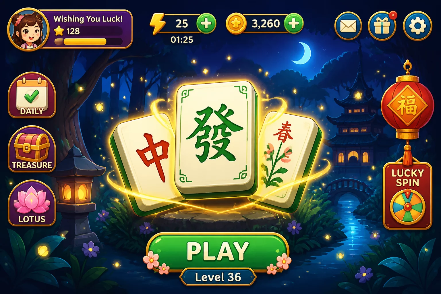 Mahjong Firefly Glow
