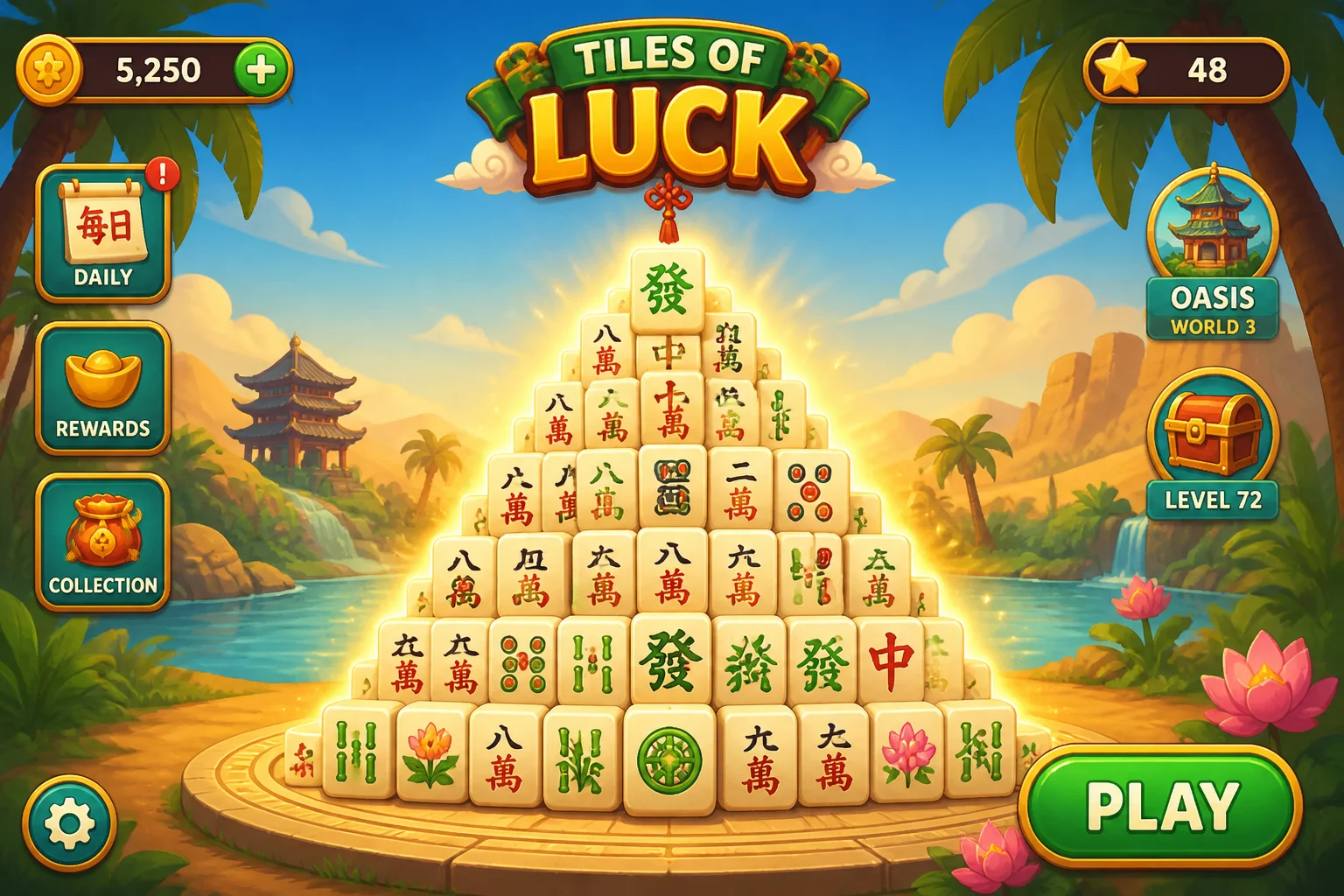 Secret Pyramid Mahjong