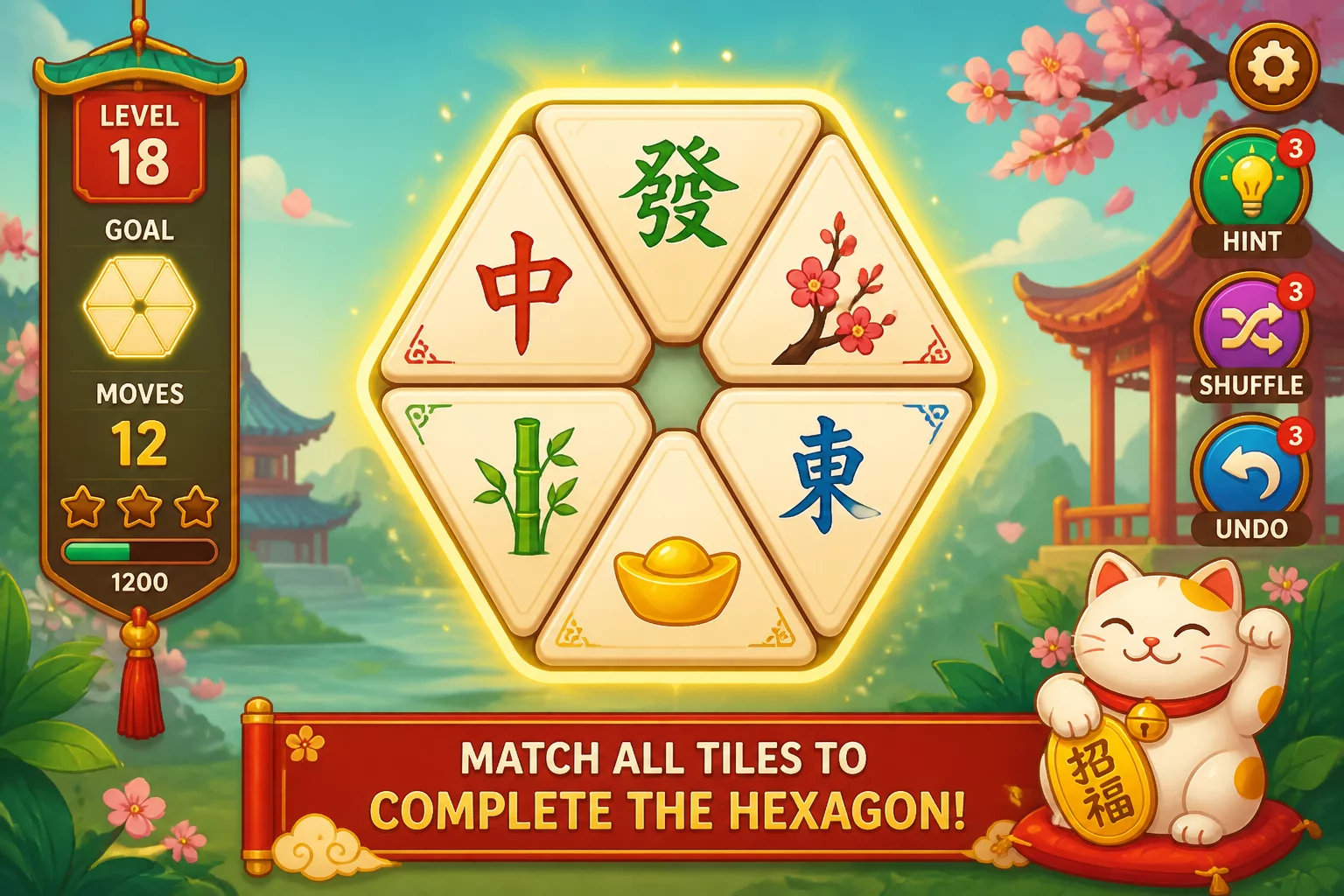 Six Triangle Mahjong